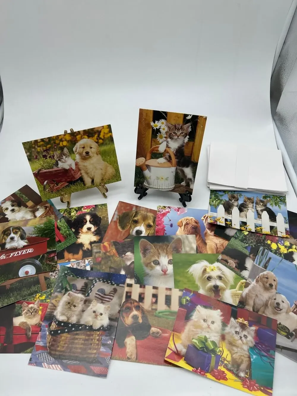 Lot of 22 Don Ayres Blank Greeting Cards Cats Dogs Puppies Kittens USA 2003-2005